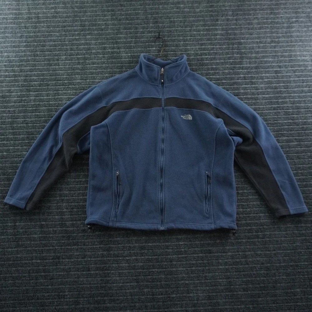 The North Face Fleece Jacket Mens L Blue Y2K TKA 200 Colorblock